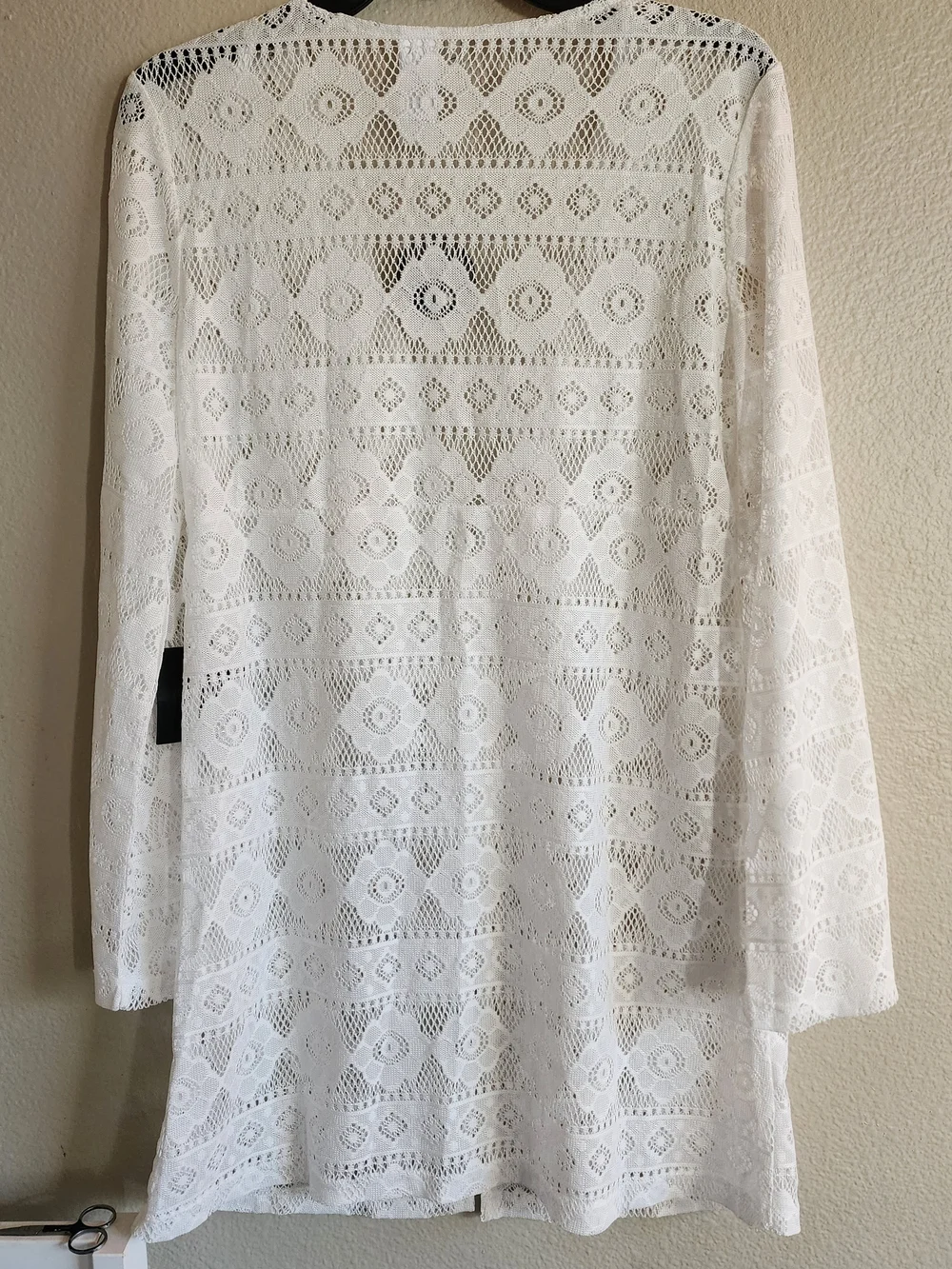 Lulus City of Angels White Crochet Lace Button-Up Swim Cover-Up